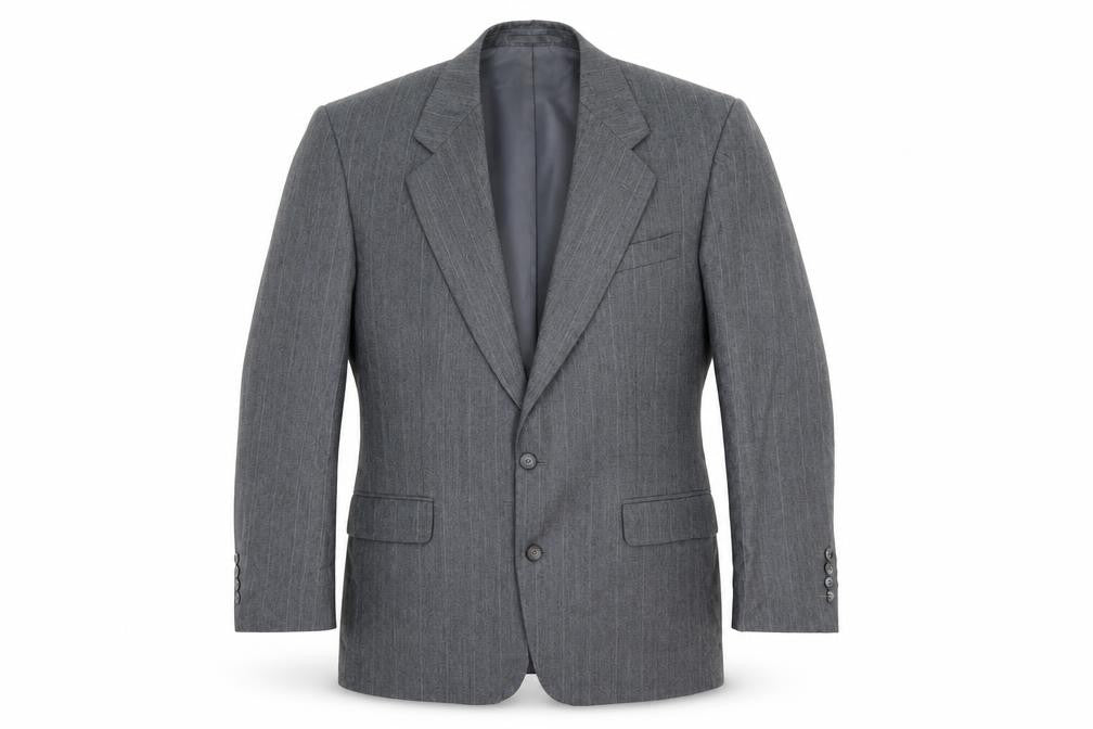 Dunn & Co Mens Grey Striped  Jacket Suit Jacket Size 42