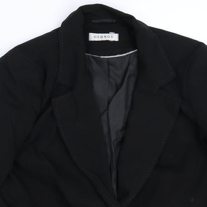 Preloved George Womens Black   Jacket Suit Jacket Size 12 - Detail