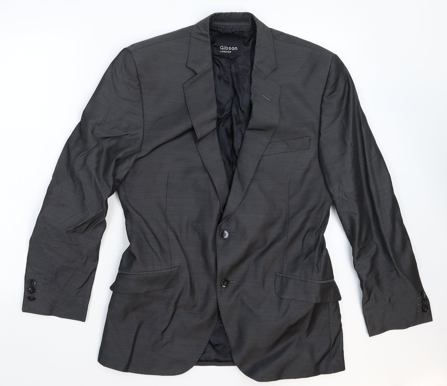 Gibson Mens Silver   Jacket Suit Jacket Size 38