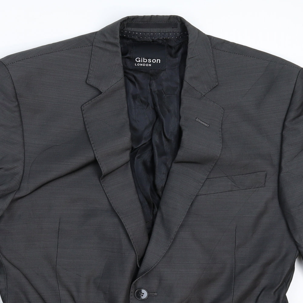 Gibson Mens Silver   Jacket Suit Jacket Size 38