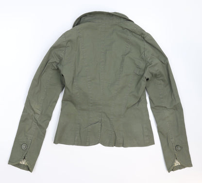 Preloved H&M Womens Green   Jacket Blazer Size 10 - Back