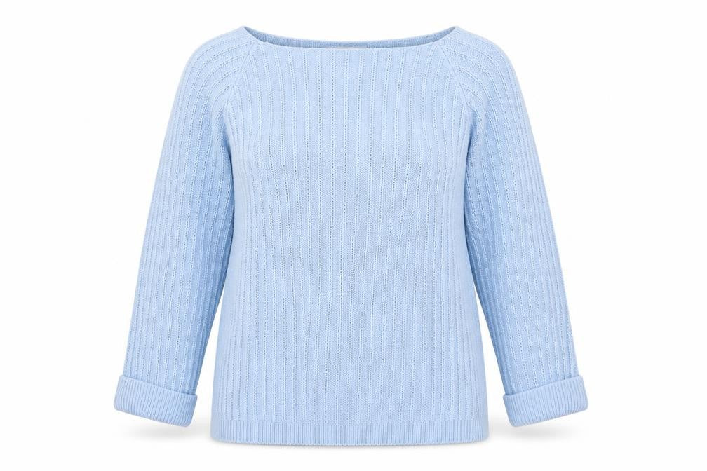 TRU Womens Blue  Knit Pullover Jumper Size L
