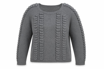 Frederik Anderson Womens Grey  Knit Pullover Jumper Size M