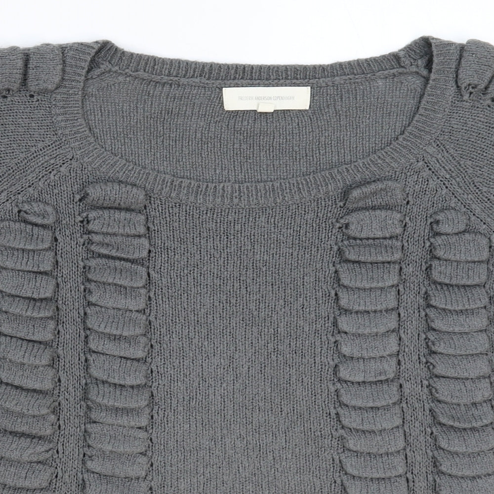 Frederik Anderson Womens Grey  Knit Pullover Jumper Size M