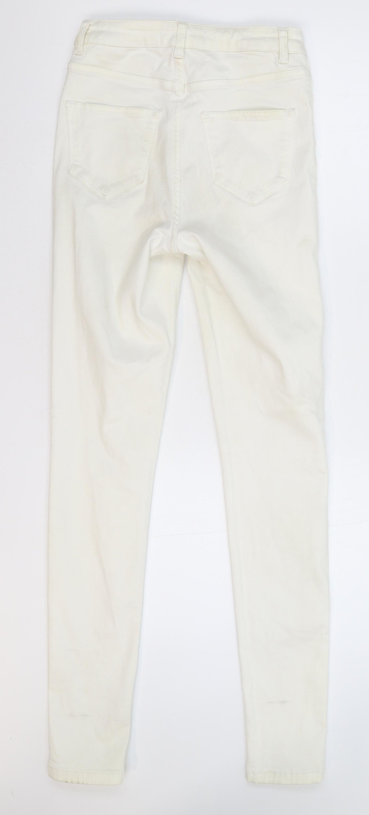 New Look Womens White  Denim Skinny Jeans Size 8 L31 in