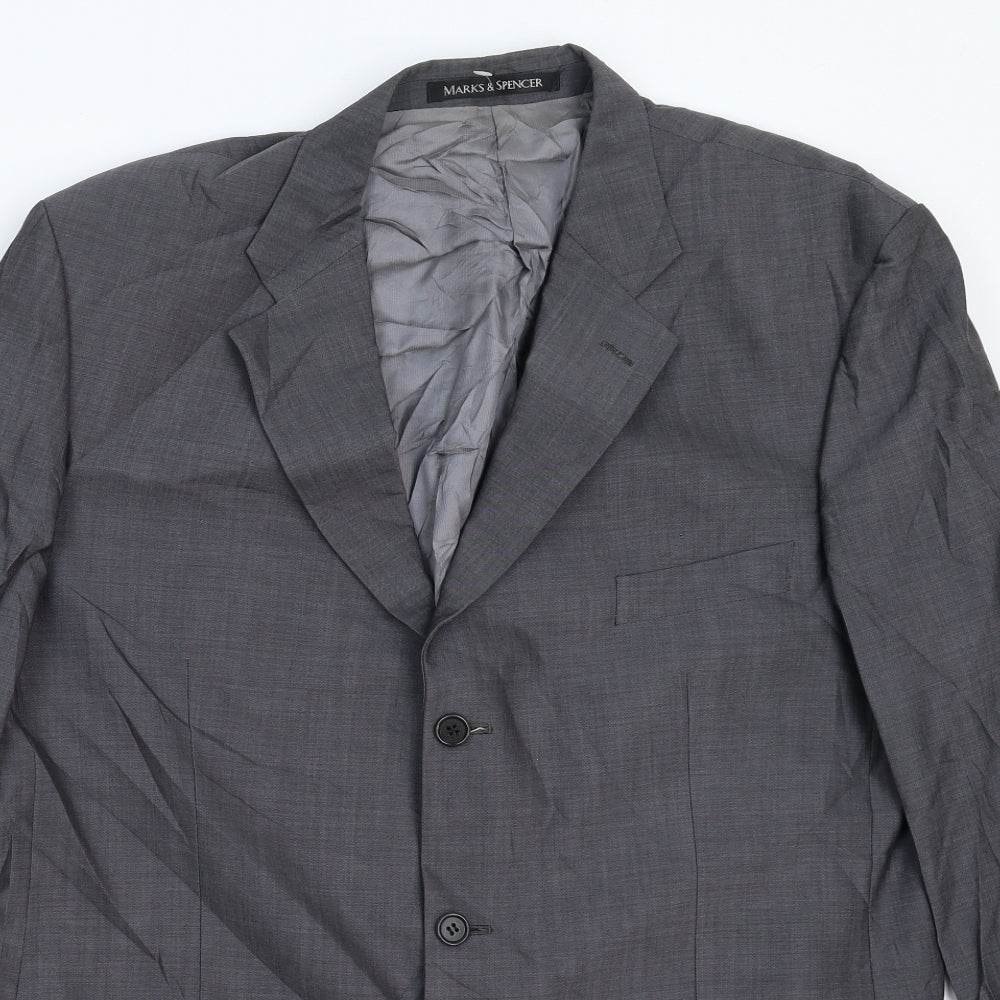 Marks and Spencer Mens Grey   Jacket Suit Jacket Size 44