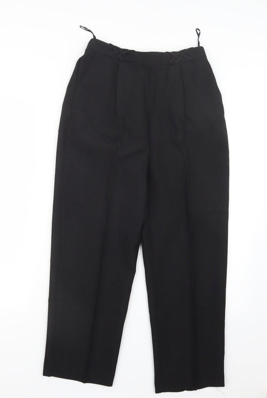 BM Womens Black   Trousers  Size 10 L25 in