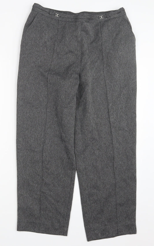 Marks and Spencer Womens Grey   Trousers  Size 14 L25 in