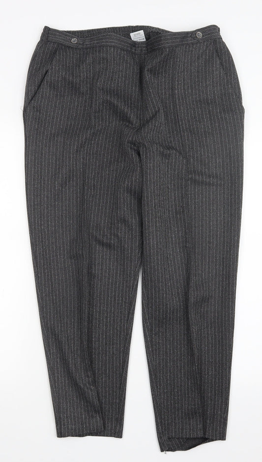Marks and Spencer Womens Grey   Trousers  Size 18 L25 in