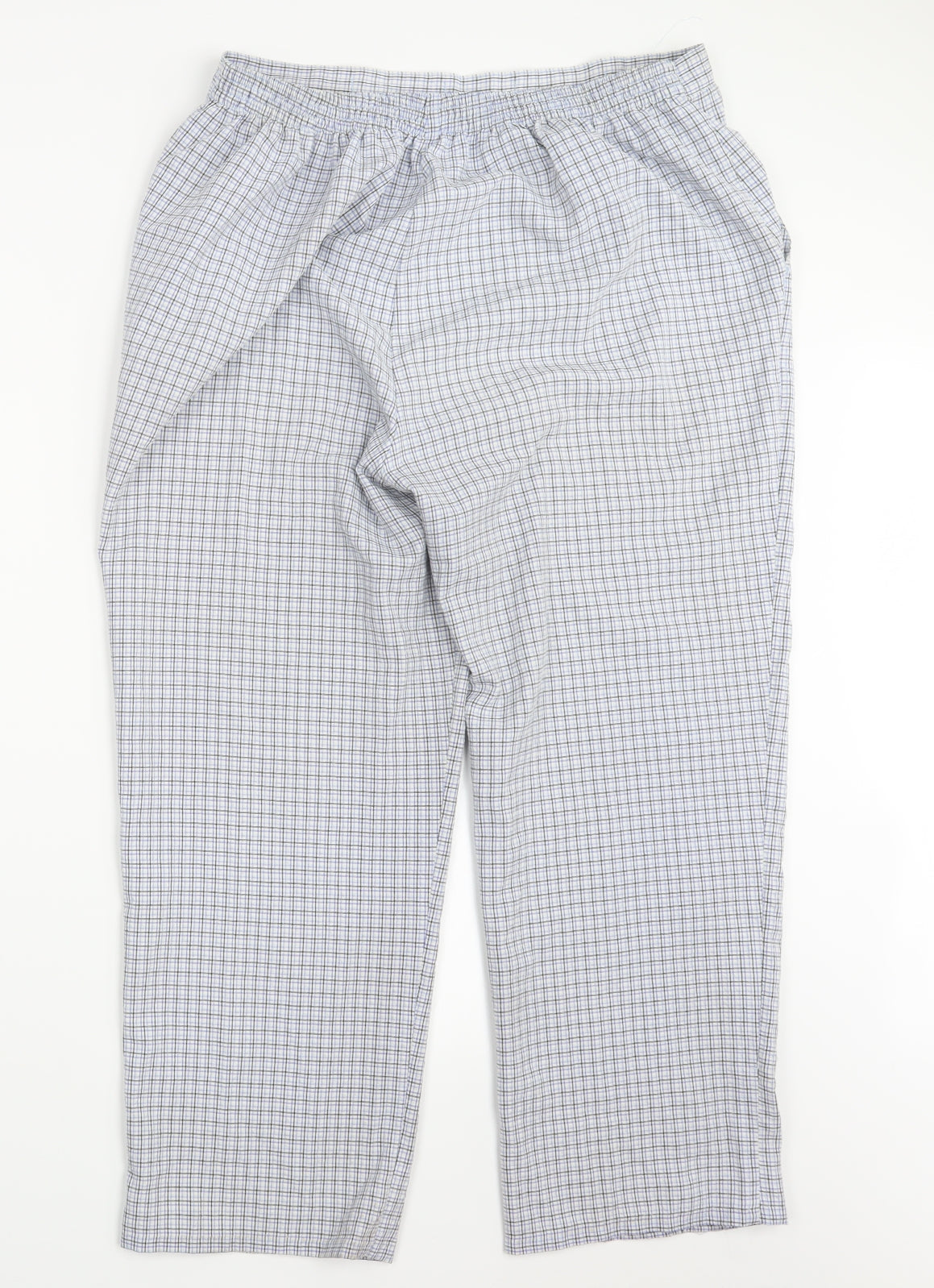 Sarah Hamilton Womens Blue Check  Trousers  Size 18 L26 in
