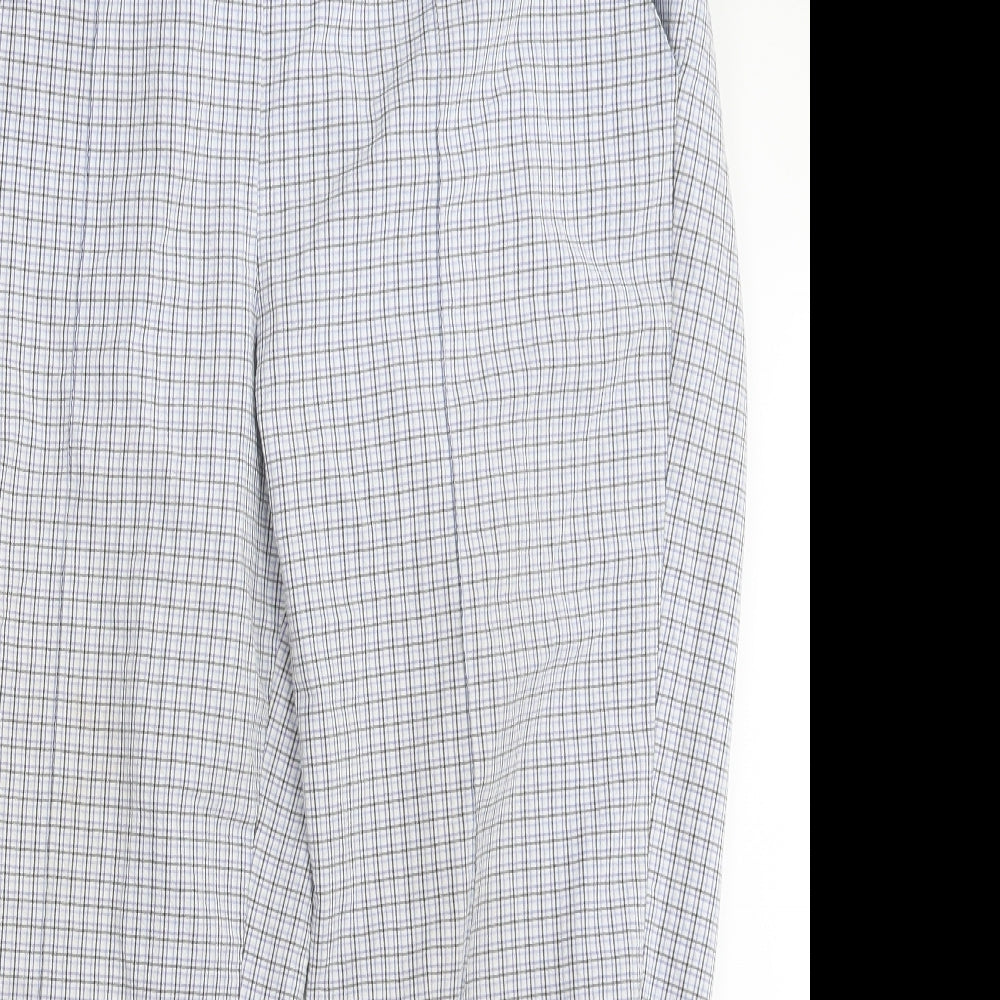 Sarah Hamilton Womens Blue Check  Trousers  Size 18 L26 in