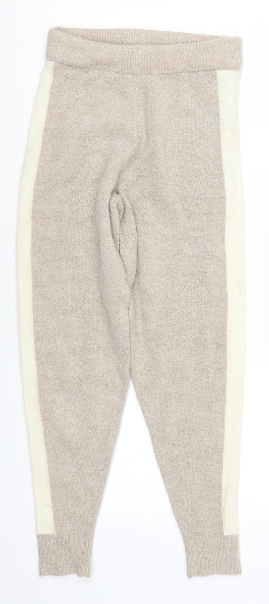 ASOS Womens Beige Striped  Sweatpants Trousers Size 24 in L25 in