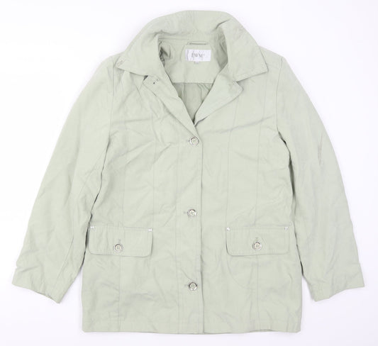 EWM Womens Green   Overcoat Coat Size 14