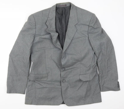 Preworn Mens Grey Striped  Jacket Suit Jacket Size 42