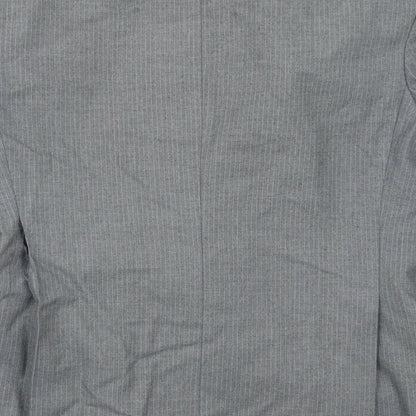 Preworn Mens Grey Striped  Jacket Suit Jacket Size 42