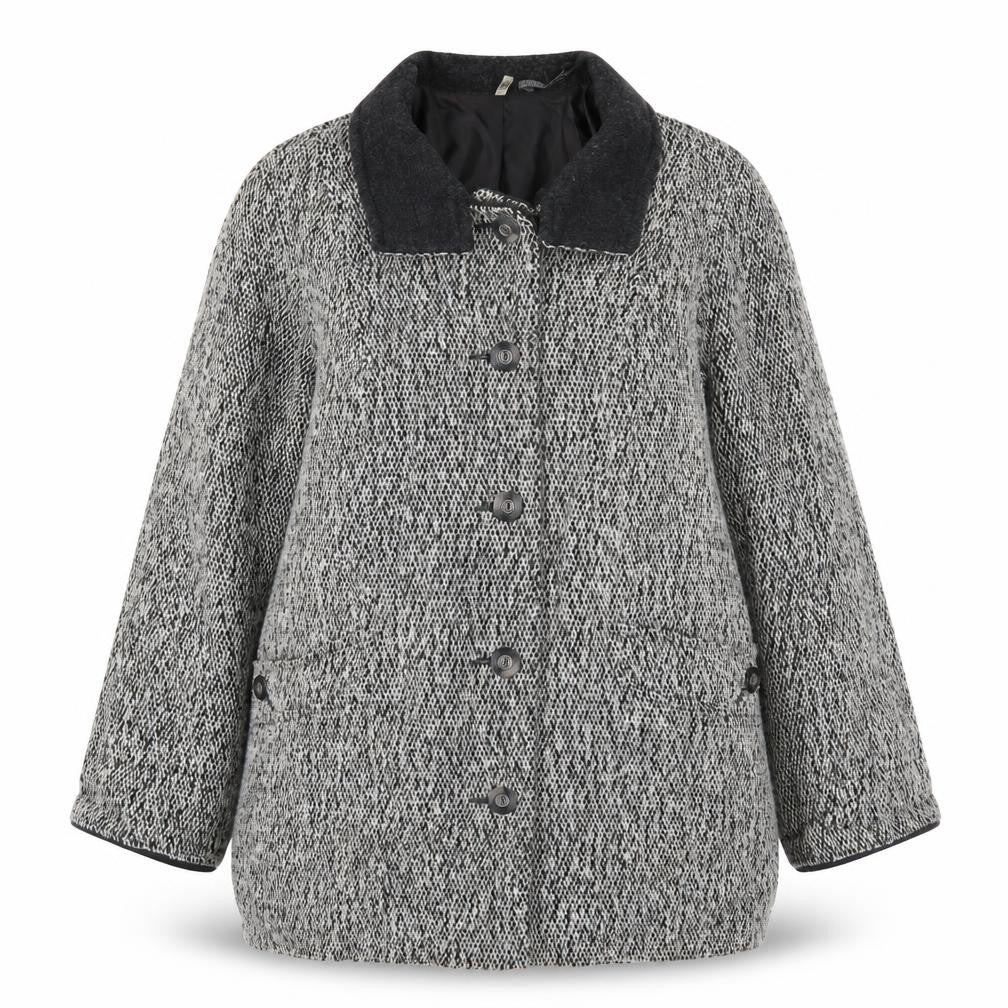 Preworn Womens Grey   Overcoat Coat Size 14