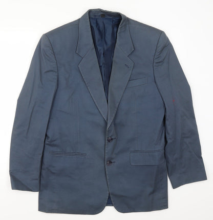 Baume & Mercier Mens Blue   Jacket Suit Jacket Size 38