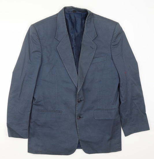 Baume & Mercier Mens Blue   Jacket Suit Jacket Size 38