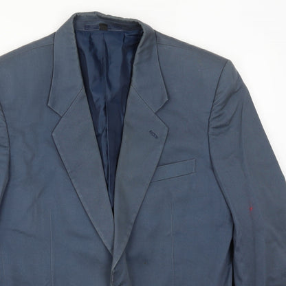 Baume & Mercier Mens Blue   Jacket Suit Jacket Size 38