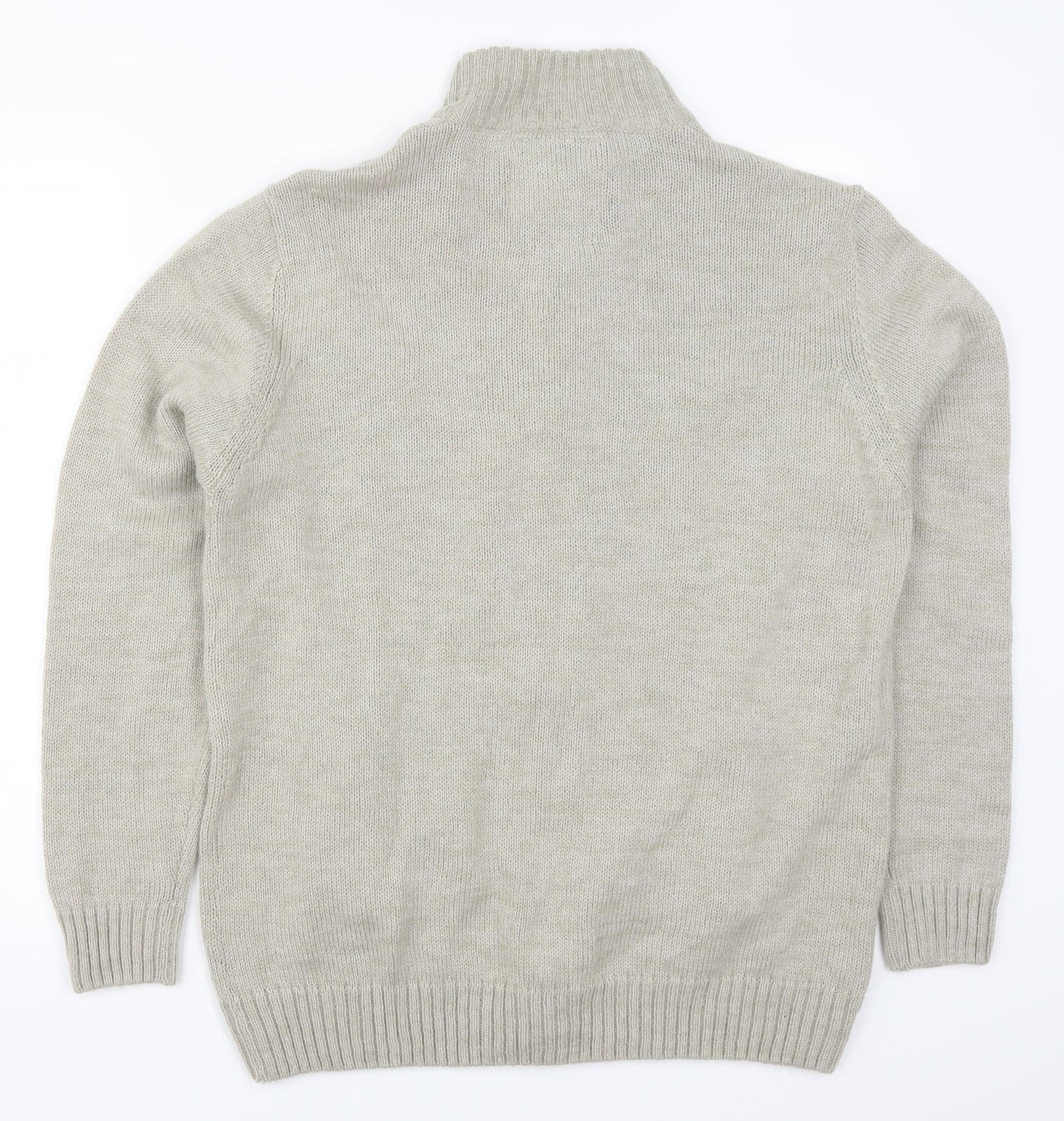 Atlas Mens Beige   Full Zip Jumper Size M