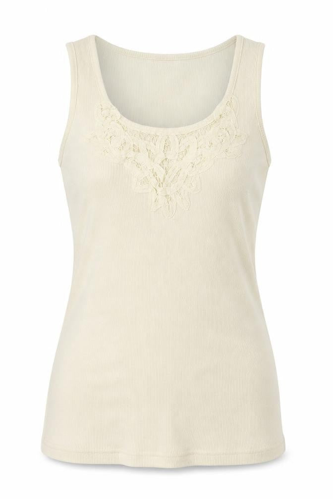 F&F Womens Beige   Basic Tank Size 14