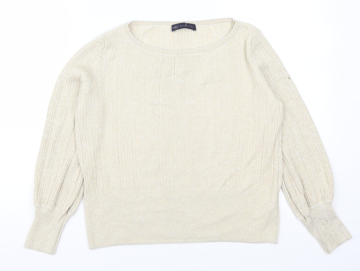 Marks and Spencer Womens Beige   Pullover Jumper Size M