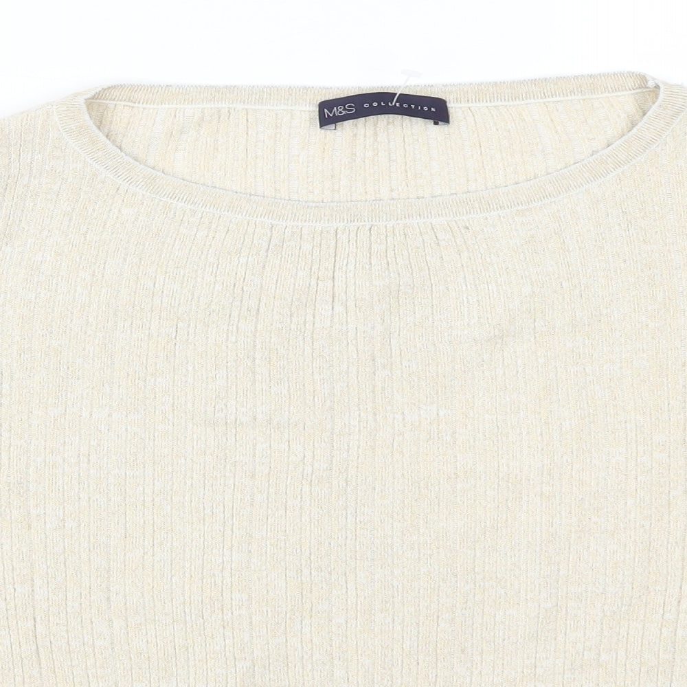 Marks and Spencer Womens Beige   Pullover Jumper Size M