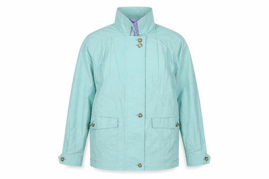 Front view of C&A women’s blue jacket coat, size UK 12