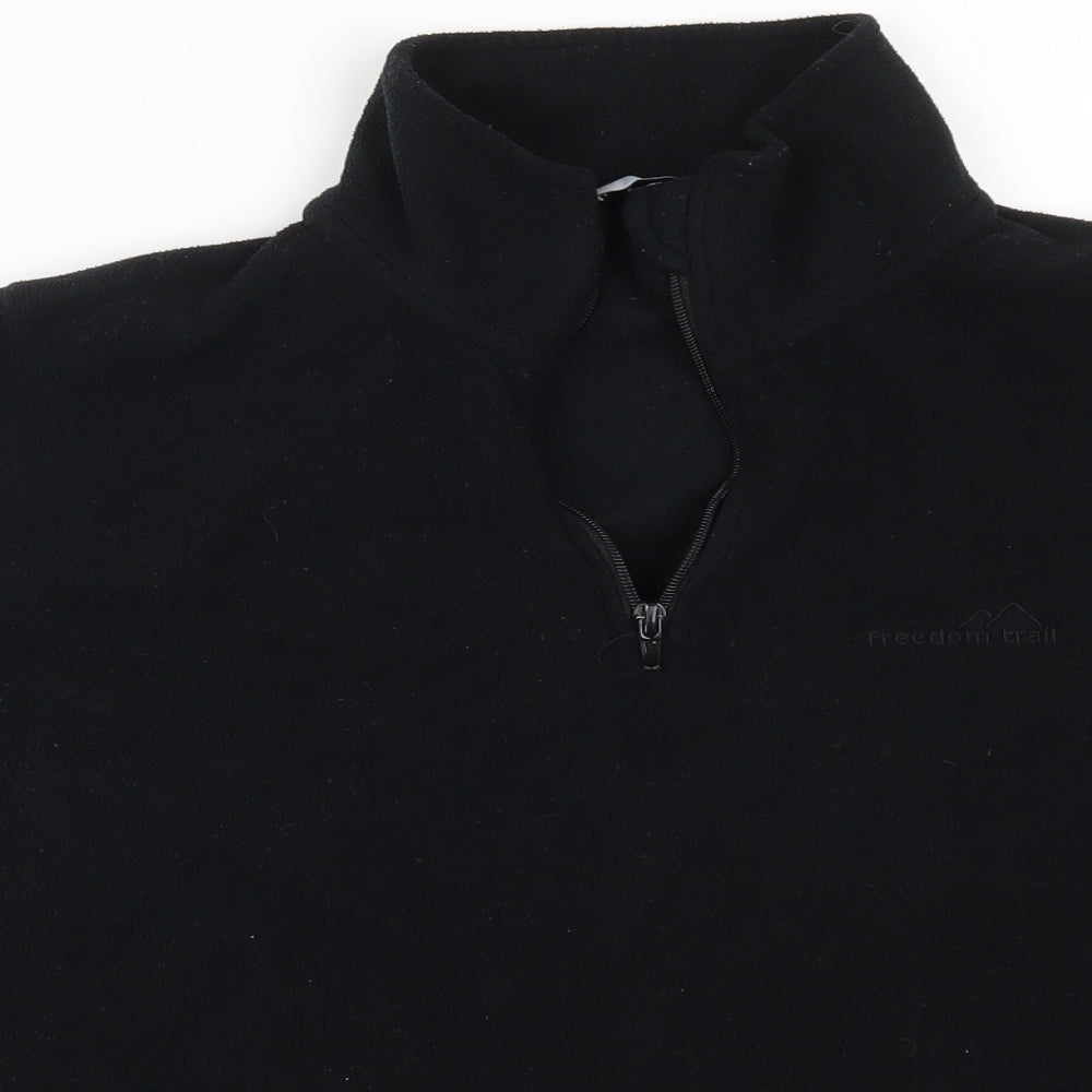 Freedom Trail Mens Black  Fleece Jacket  Size S