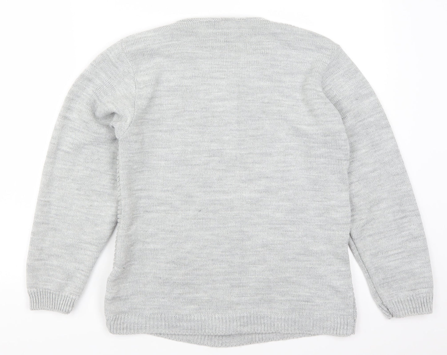 Mia Moda Womens Grey   Pullover Jumper Size S