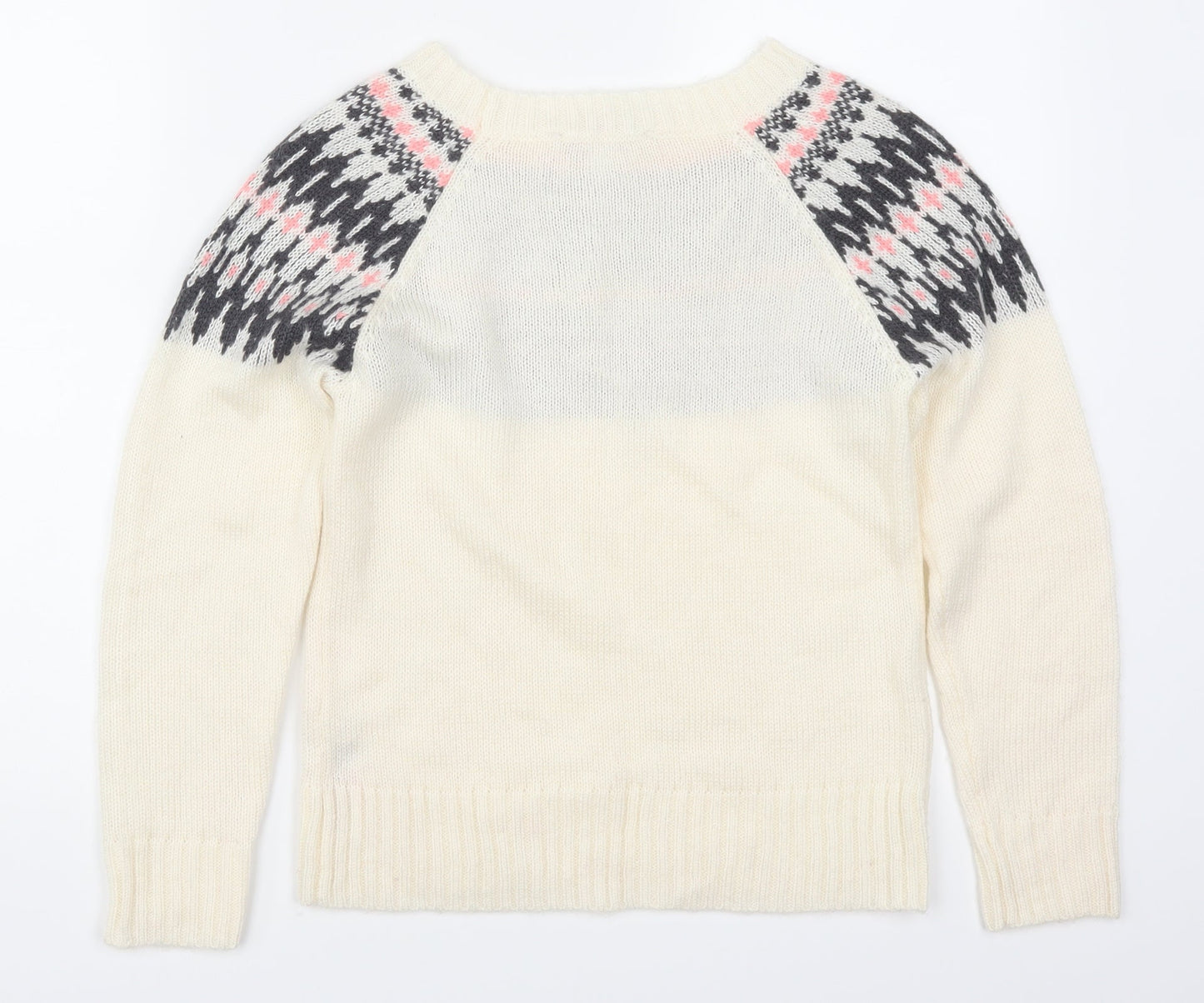 Dorothy Perkins Womens Beige Geometric  Pullover Jumper Size 4