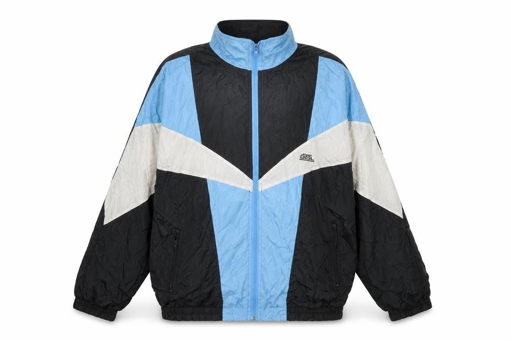 GSL Womens Blue Geometric  Jacket  Size XL