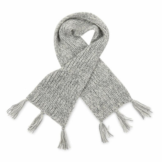 Preworn Girls Grey  Knit Rectangle Scarf Scarves & Wraps One Size