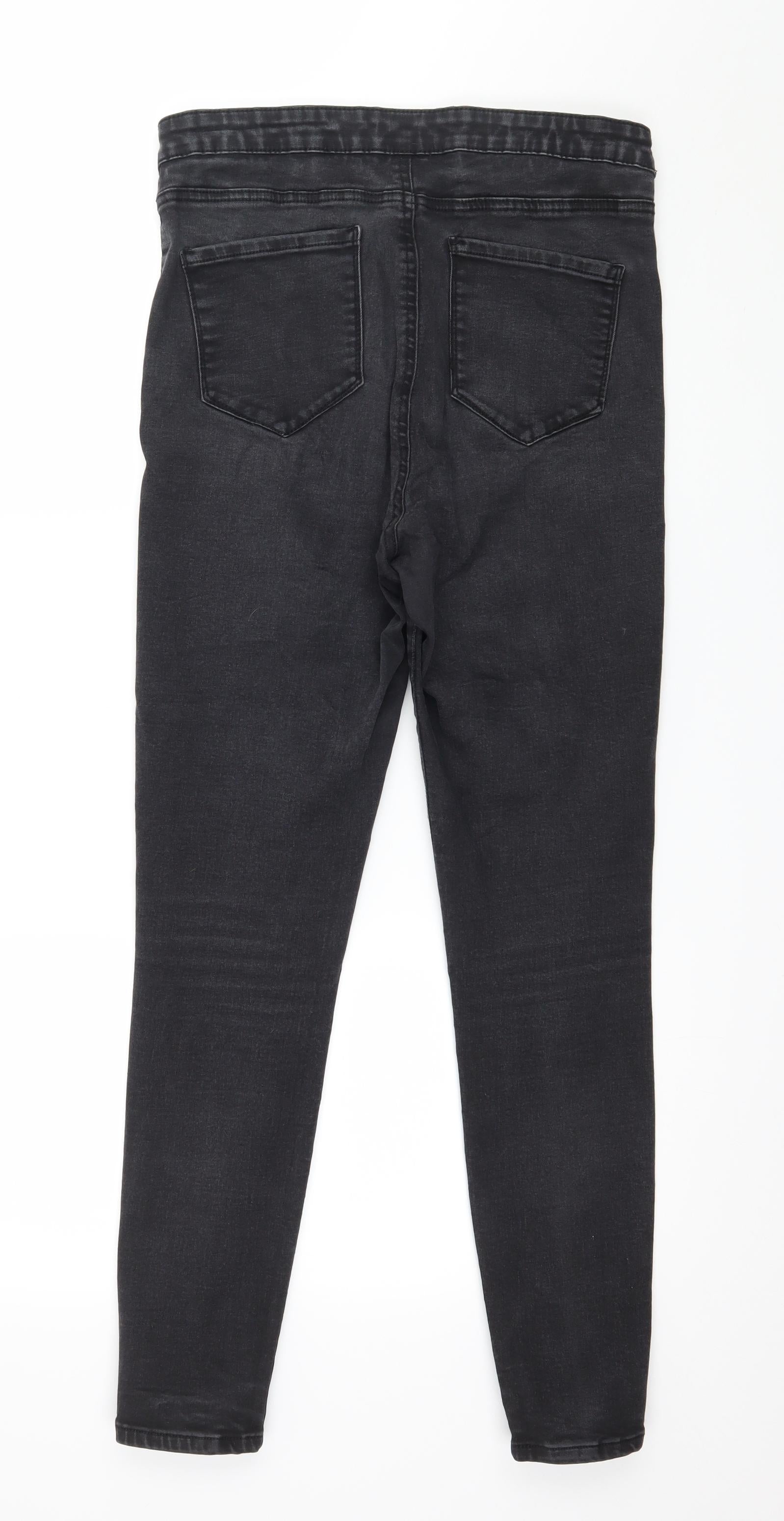 Denim & Co. Womens Grey Denim Skinny Jeans Size 16 L27 in