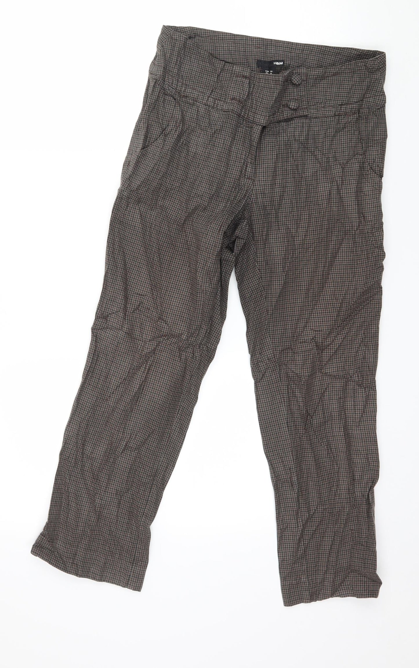 H&M Womens Brown   Trousers  Size 8 L24 in