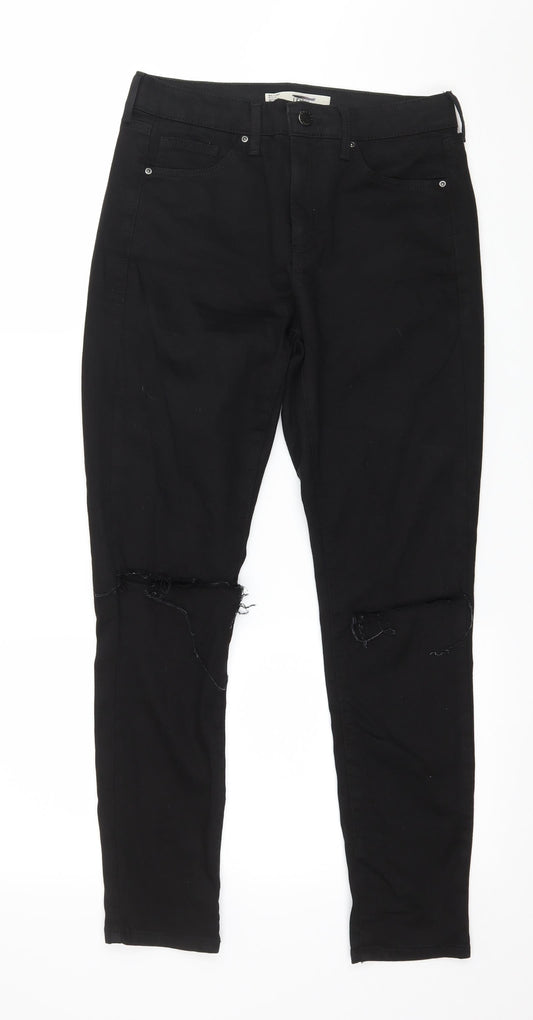 Topshop Womens Black  Denim Skinny Jeans Size 28 in L30 in