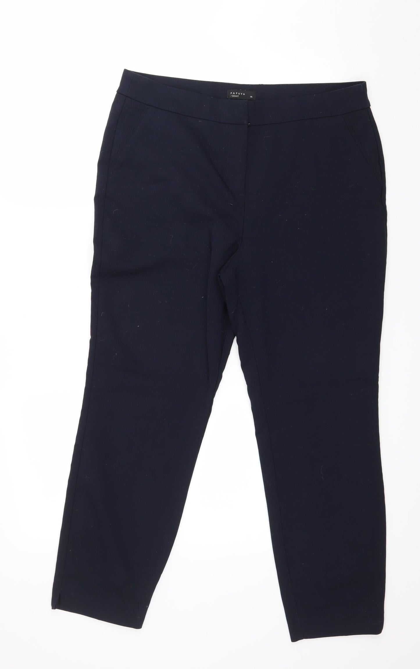 Papaya Womens Blue   Trousers  Size 14 L26 in