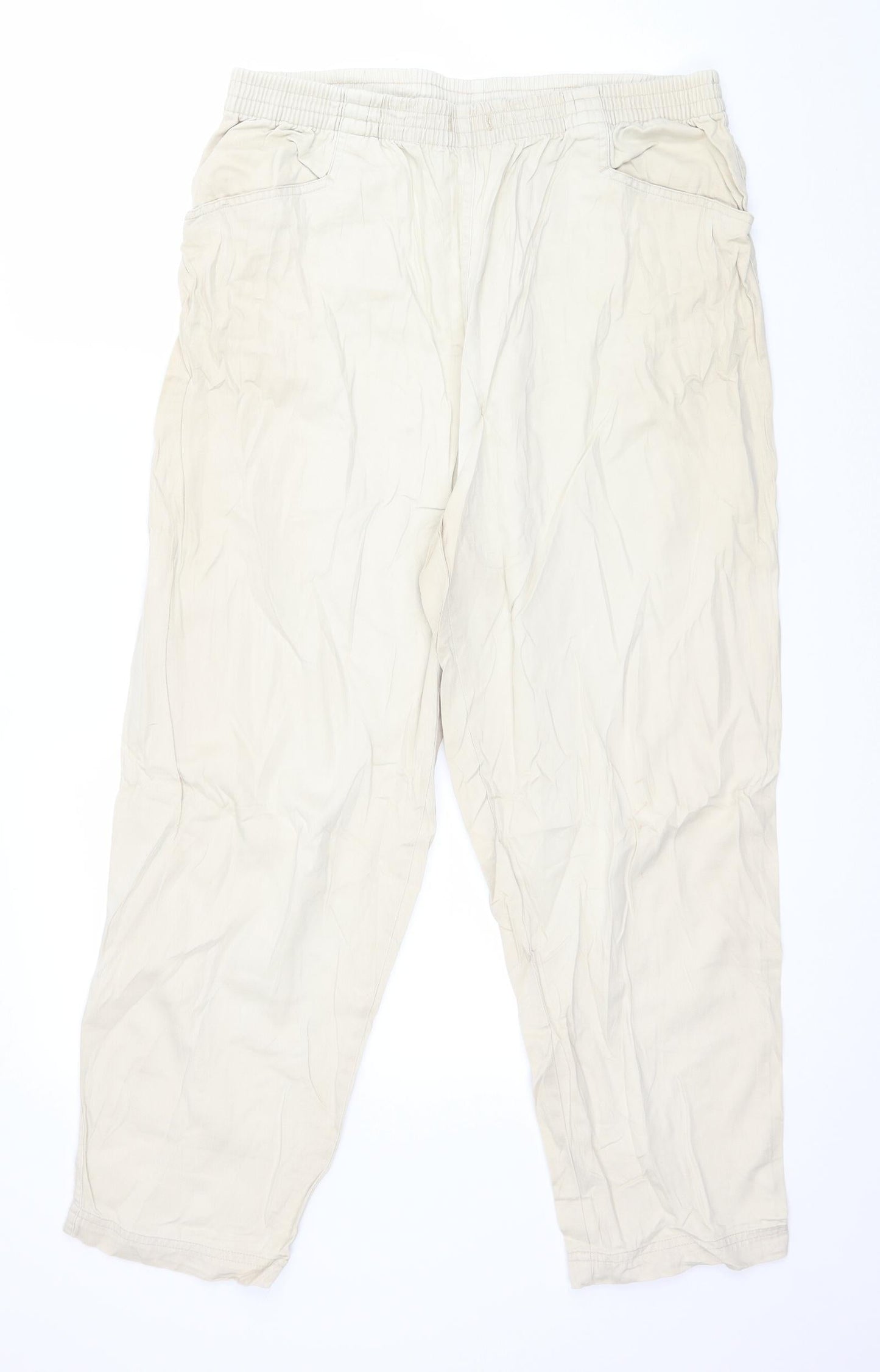 Preworn Womens Beige   Trousers  Size 8 L26 in