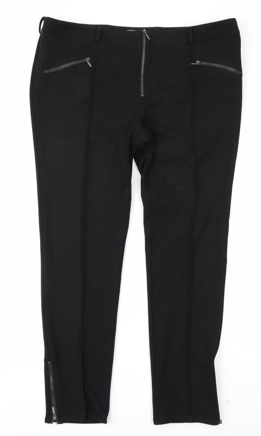 Butterfly Womens Black   Trousers  Size 16 L27 in