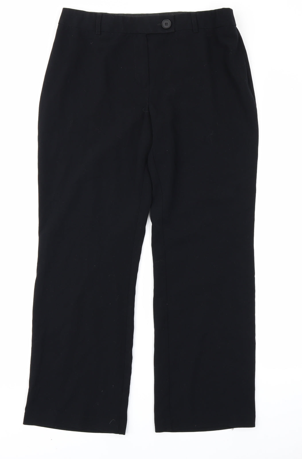 M&S Woman Womens Black   Trousers  Size 12 L24 in