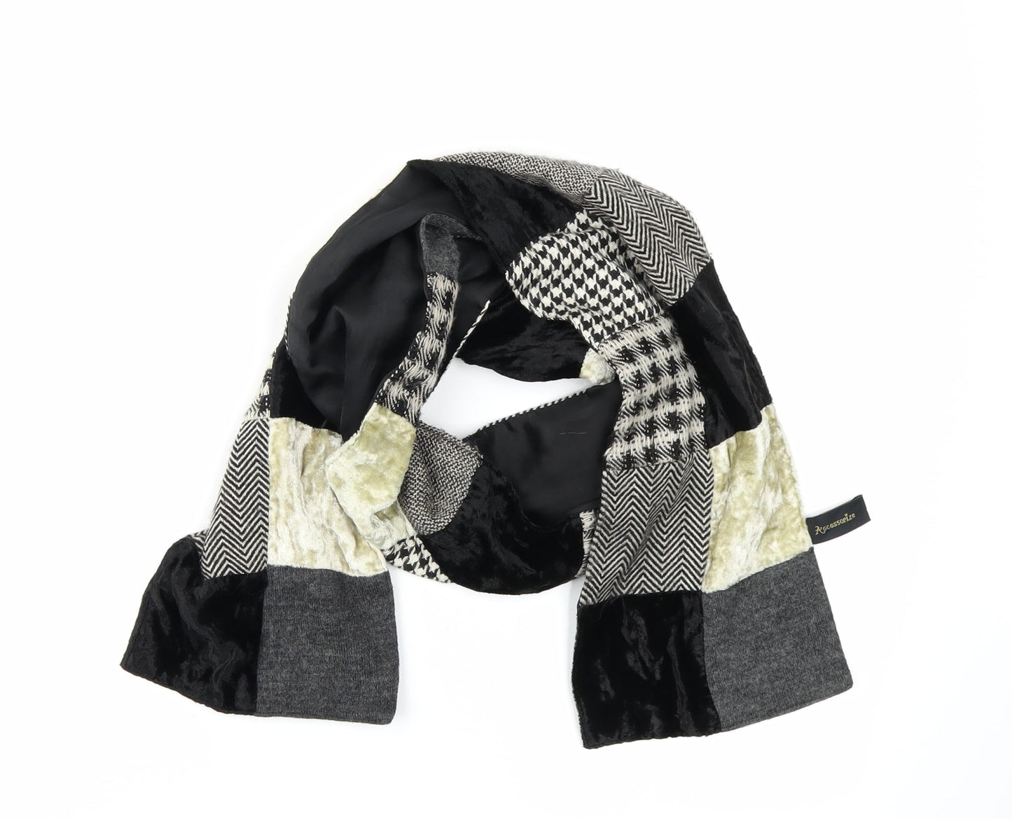 Accessorize Womens Black Check   Scarf