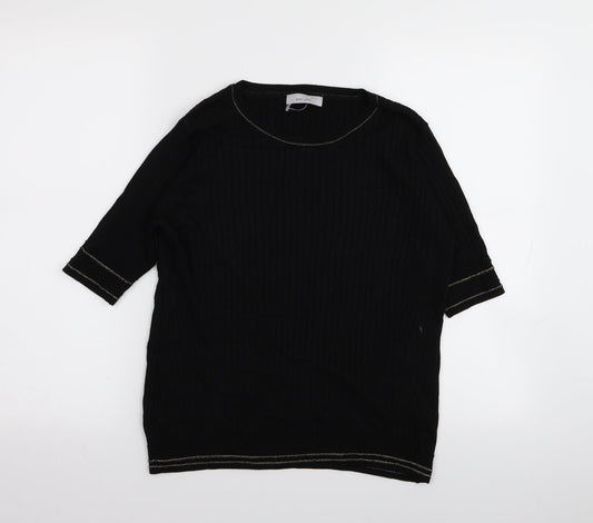 Per Una Womens Black   Basic T-Shirt Size 14