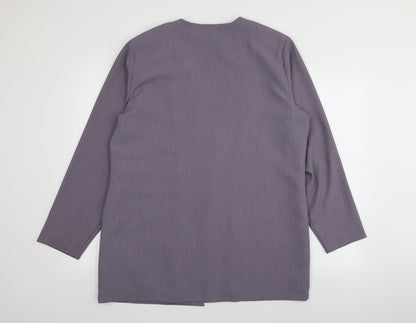 Back view of Your 6th sense women’s purple jacket blazer, size UK 18