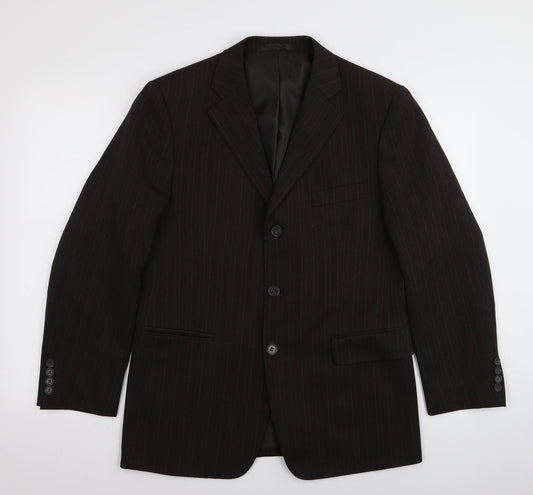 Taylor & Wright Mens Brown Striped  Jacket Blazer Size 38