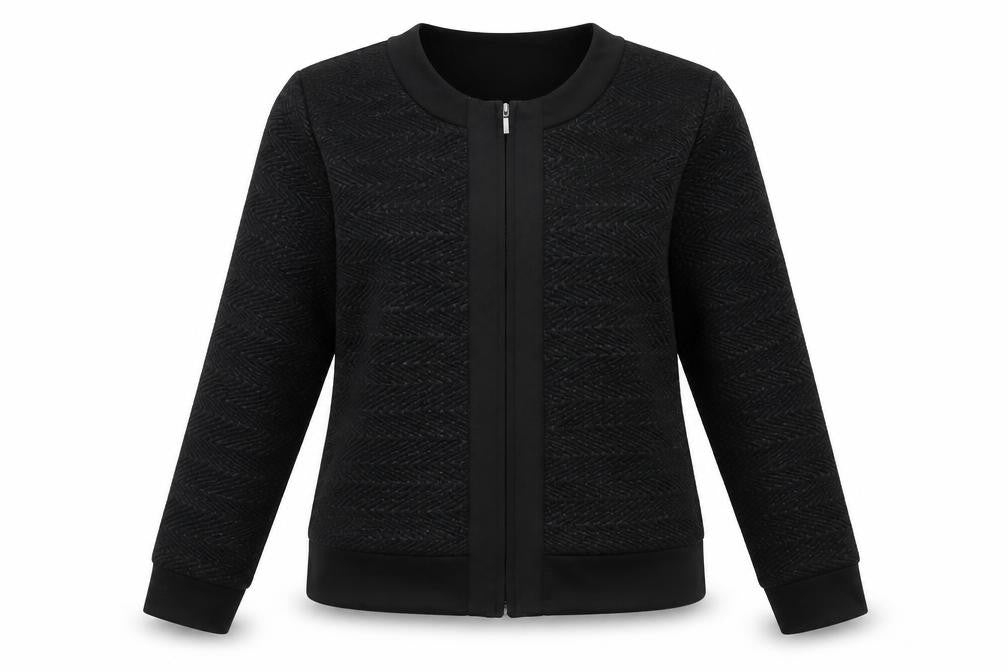 Klass Womens Black   Full Zip Jumper Size 14