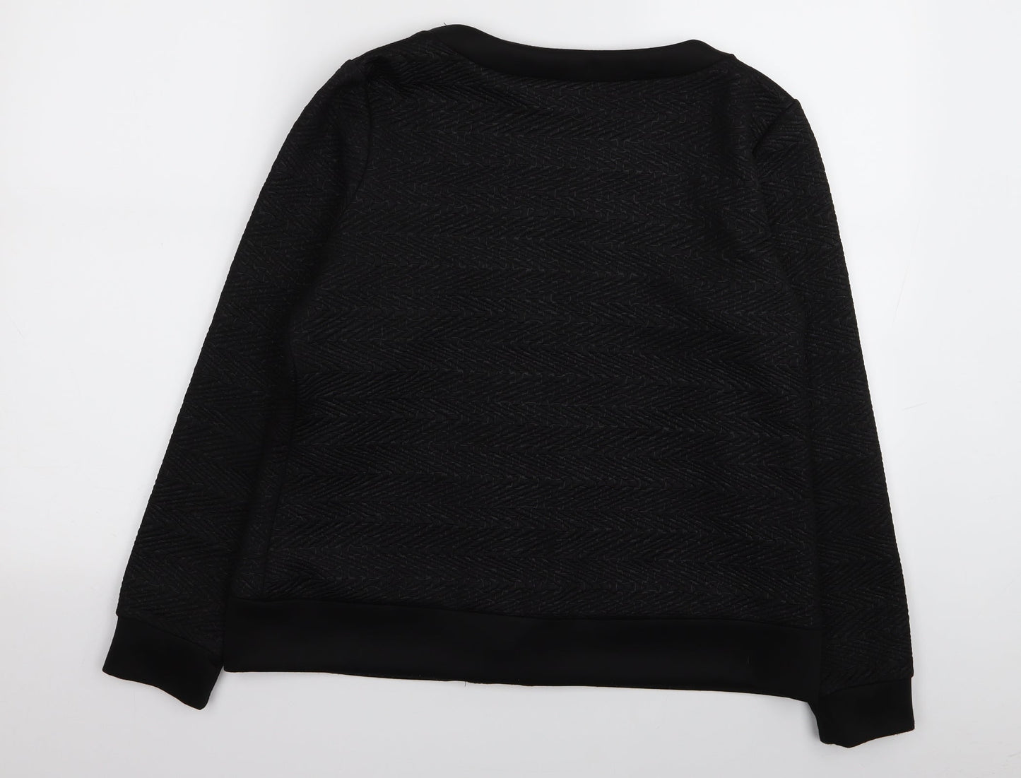Klass Womens Black   Full Zip Jumper Size 14