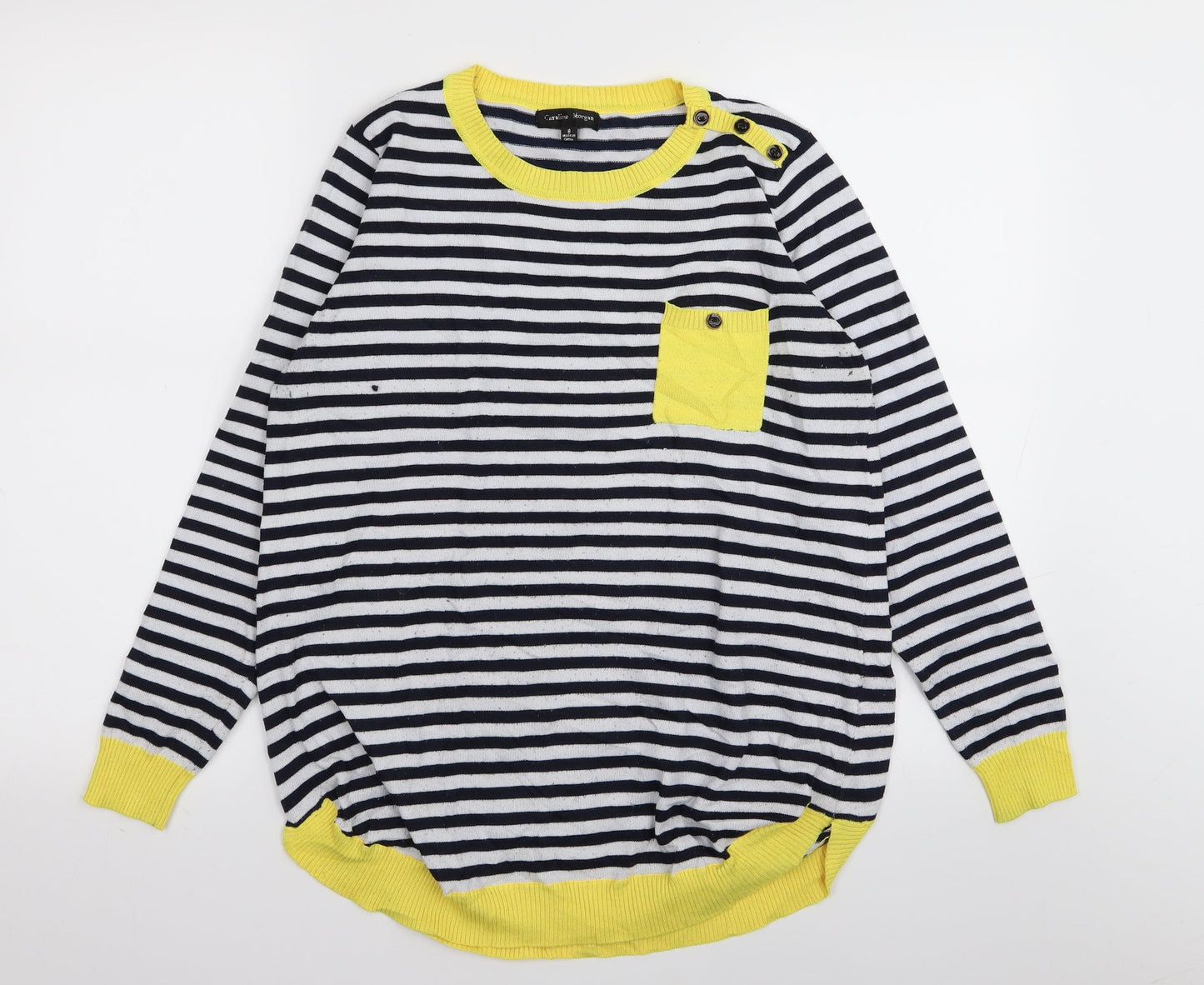 Caroline Morgan Womens Multicoloured Striped  Pullover Jumper Size 8