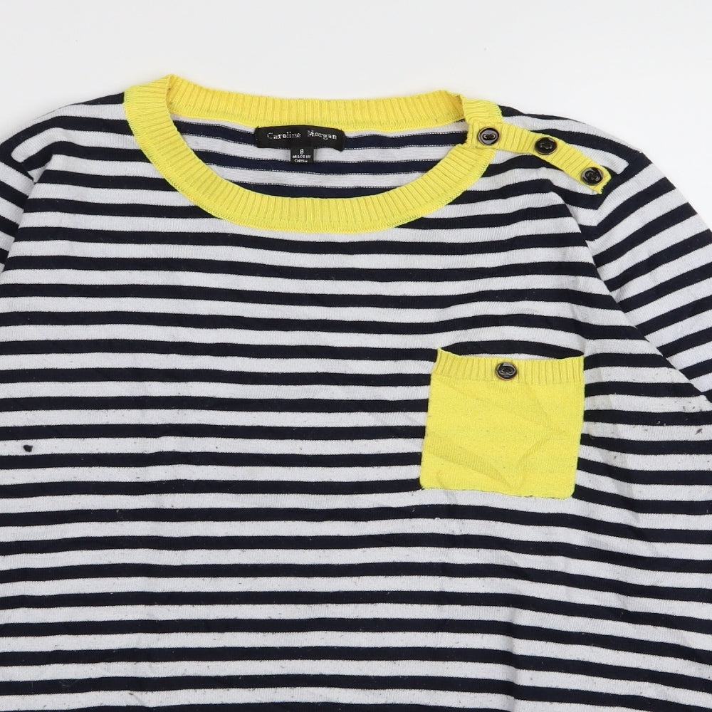 Caroline Morgan Womens Multicoloured Striped  Pullover Jumper Size 8