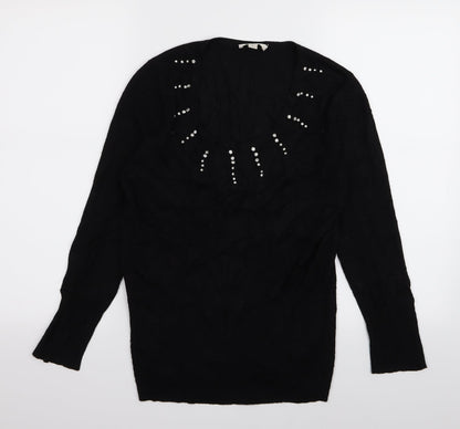 Precis Womens Black   Pullover Jumper Size S