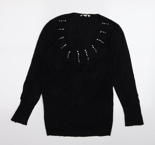Precis Womens Black   Pullover Jumper Size S
